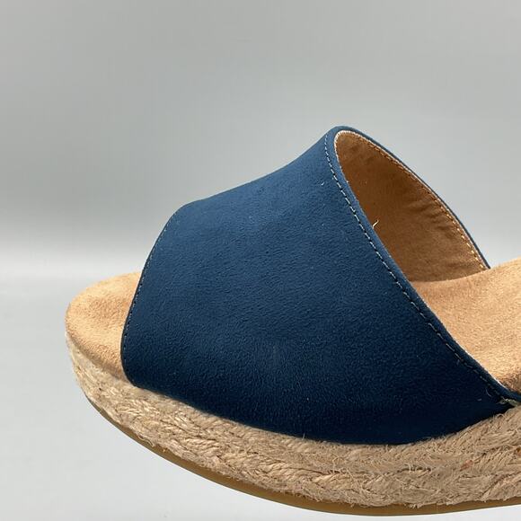 NEW Style & Co Women’s Seleeney Espadrille Wedge Sandals Navy Size 9W - Picture 7 of 11